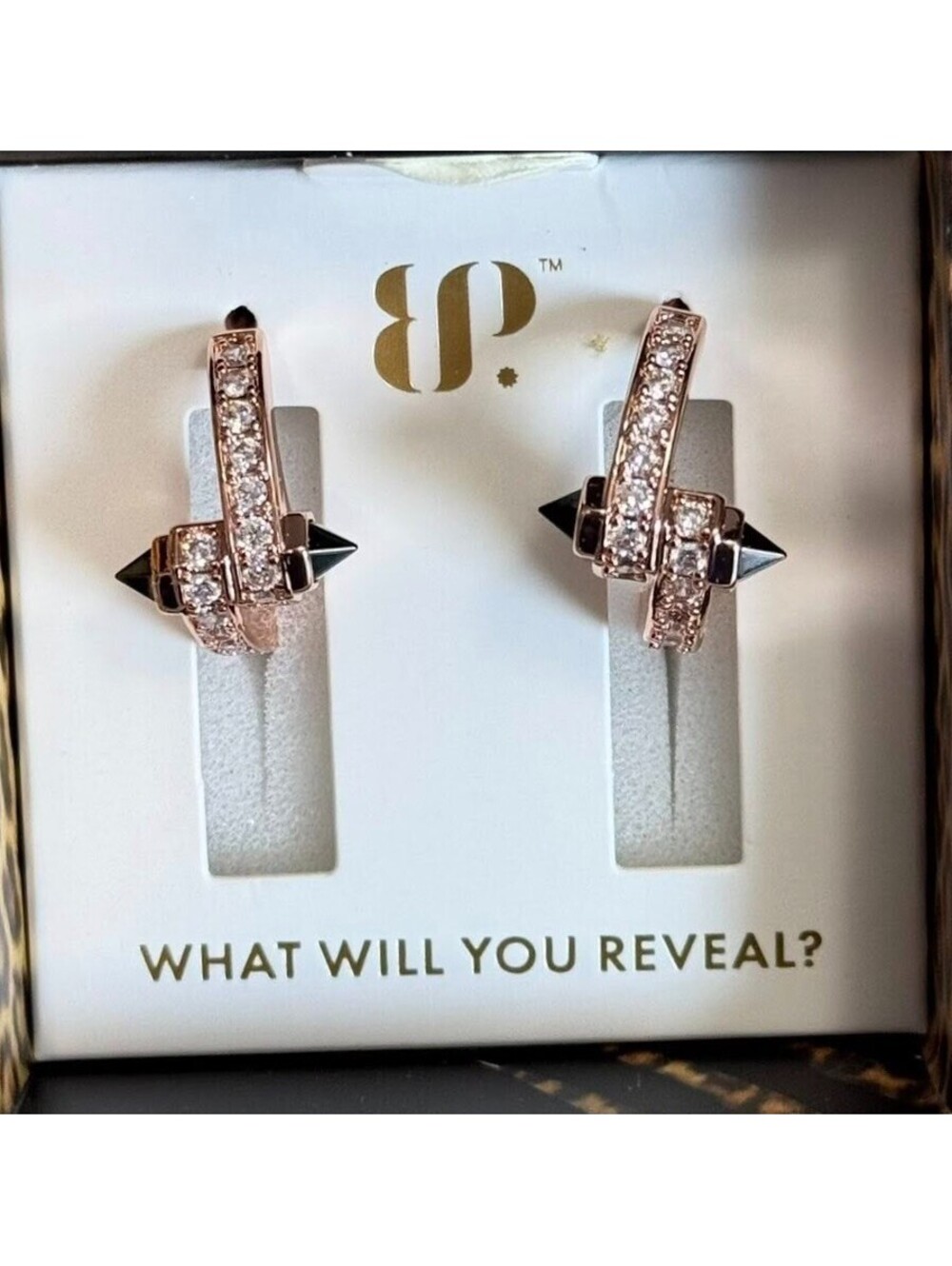 Bomb Party UNTAMED Earrings "Beneath The Fang" Rose Gold